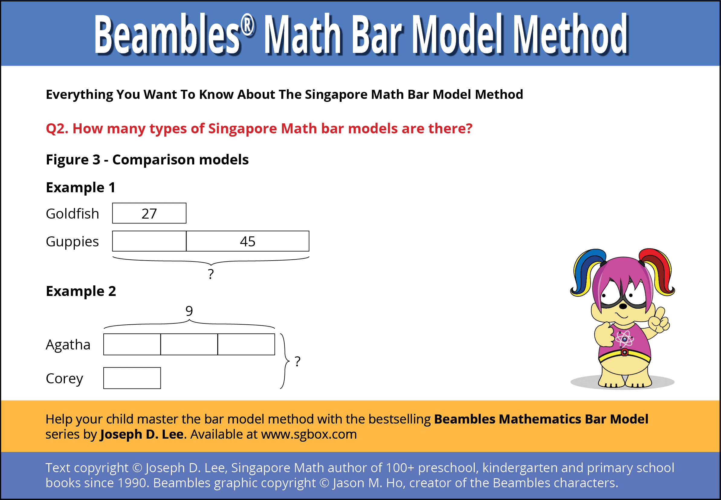 Singapore Math bar model method comparison model examples